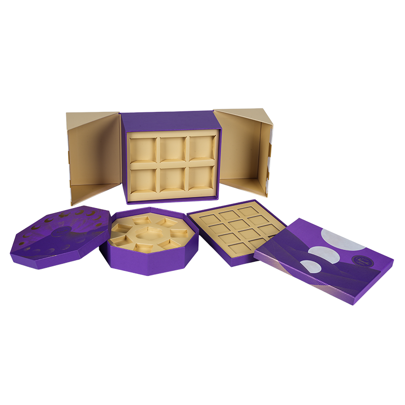 Pevná dvoudveřová krabička na balení čokolády