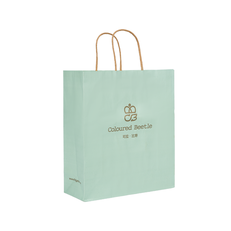 Balení oblečení horizontální ruční zesílená bílá kartonová taška