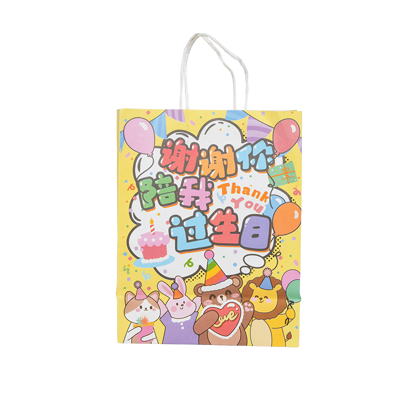 Vertikální kraftové papírové tašky s prázdninovou tématikou