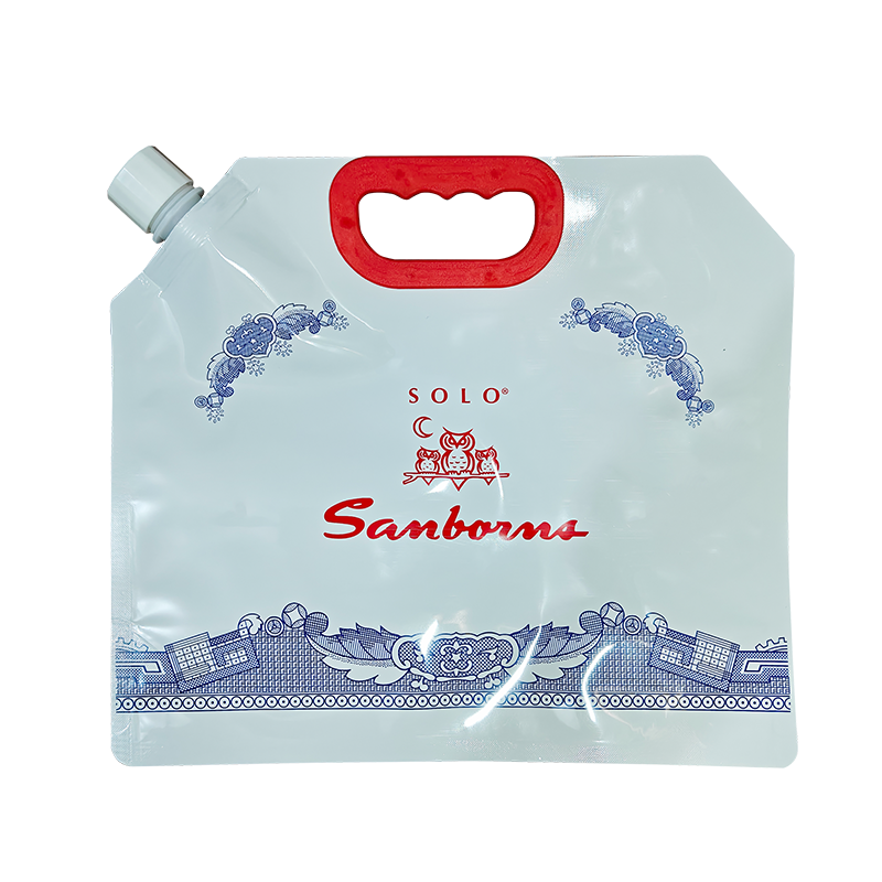 Solo vířivá horní kapsa — bílá průsvitná stojací taška