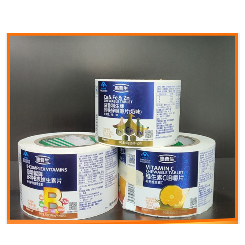 Samolepící etikety pro zdravotní doplňky